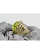 Anillo Estilo vintage Peridoto amarillo Oro amarillo de 14 quilates vrc030y